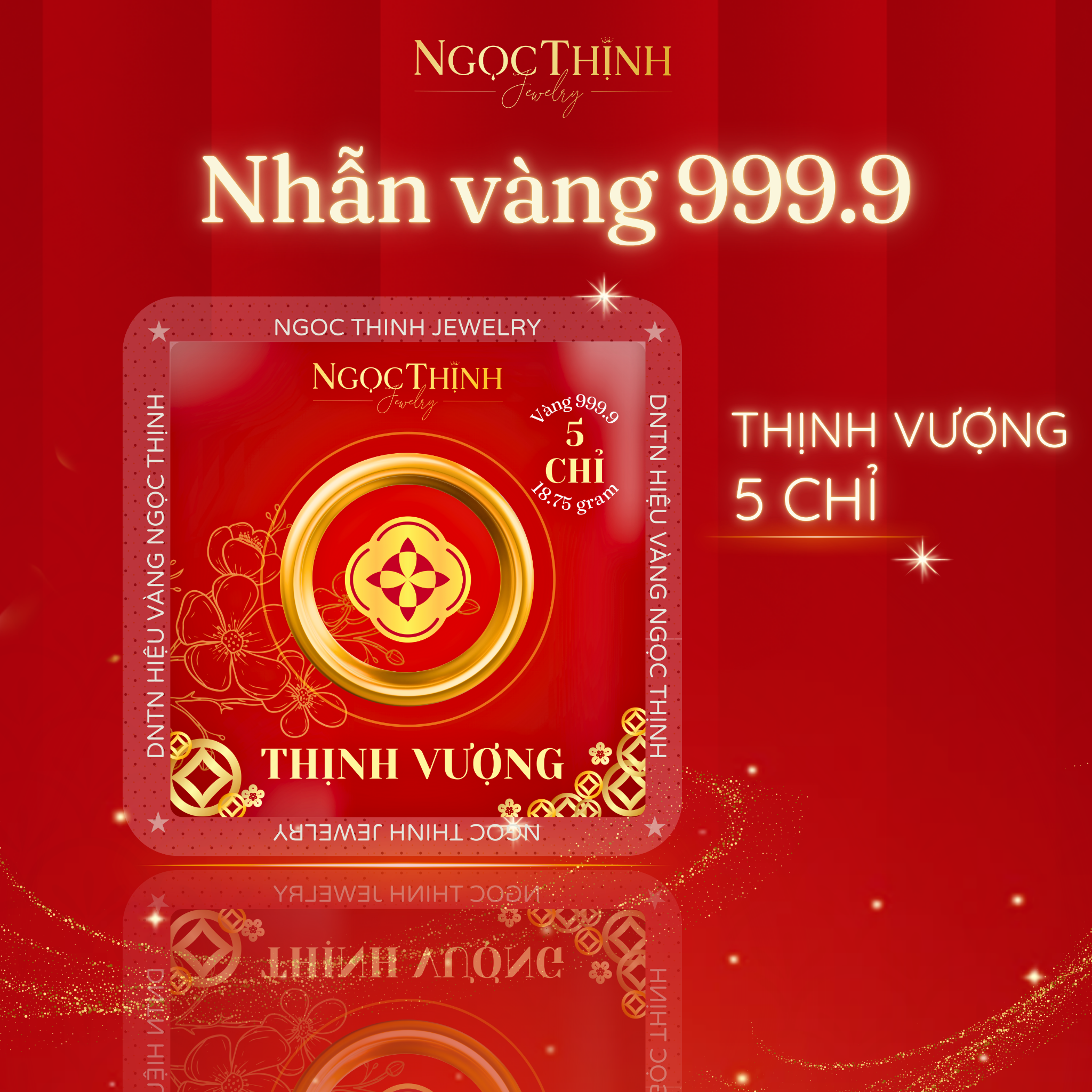 Nhẫn vàng THỊNH VƯỢNG 5 chỉ