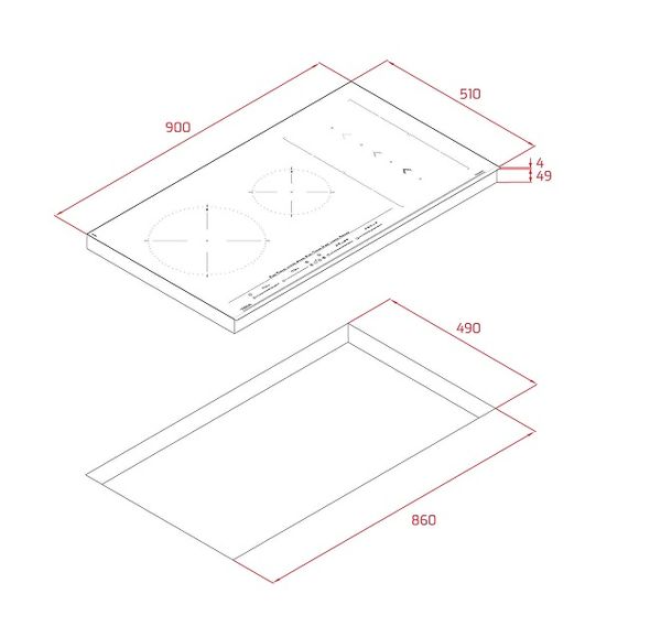 Bếp từ Teka 5 vùng nấu IZS 96700 MST BK