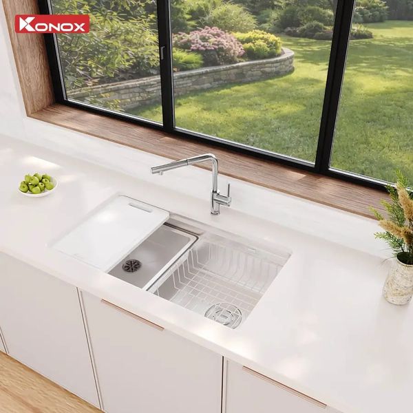Chậu âm 1 hố Konox Tari Smart 780