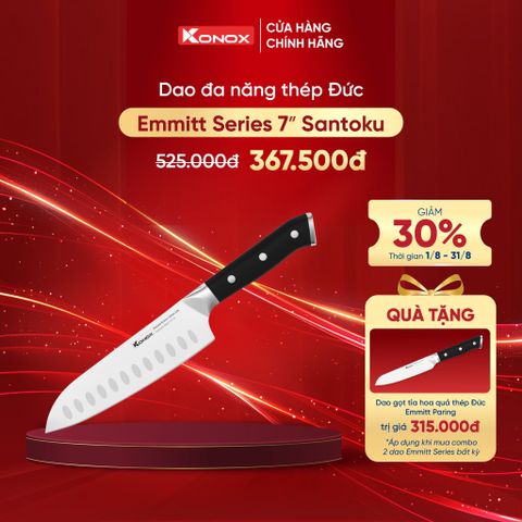 Dao đa năng thép Đức Emmitt Series 7″ Santoku