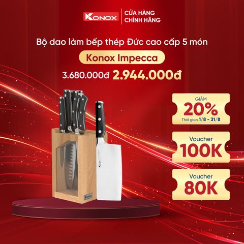 Bộ dao làm bếp cao cấp 5 món Konox Impecca