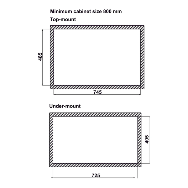 Chậu âm Hafele 567.24.484 Titan