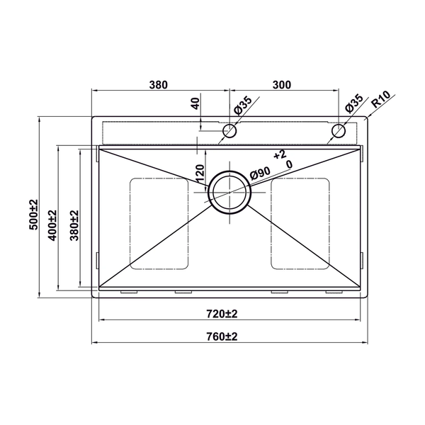 Chậu âm Hafele 567.24.485 ( Màu đen)