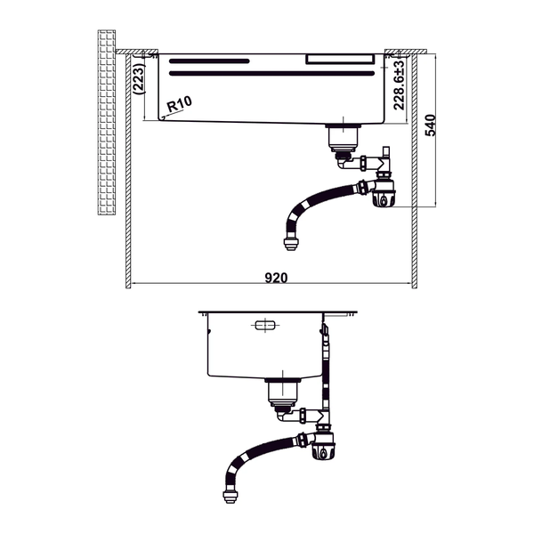 Chậu âm Hafele 567.24.488 (TiTan)