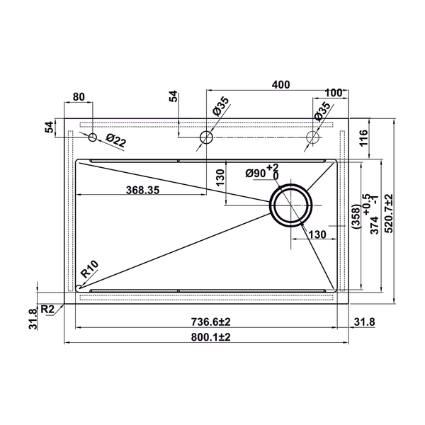 Chậu âm Hafele 567.24.488 (TiTan)