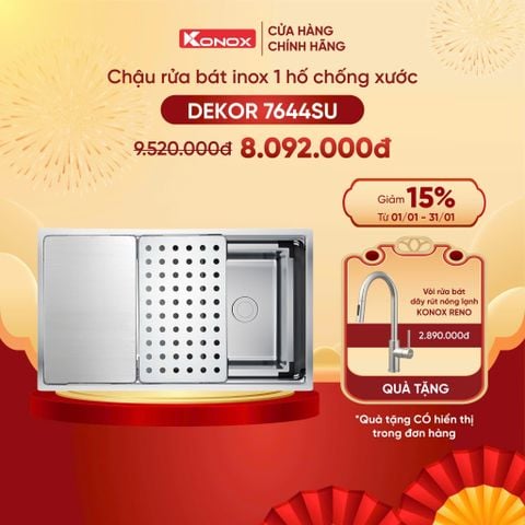 Chậu rửa bát âm Konox KN7644SU Dekor