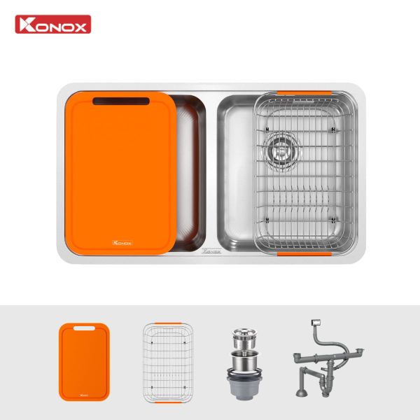 Chậu rửa bát lắp âm Konox R50 Tari 7846DU