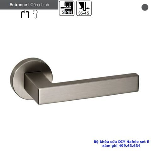 BỘ KHÓA CỬA DIY HAFELE SET E 499.63.634