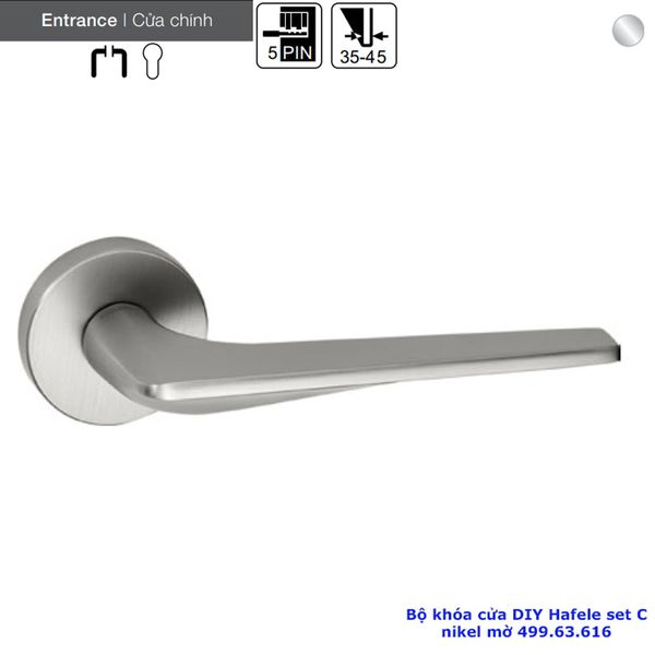 BỘ KHÓA CỬA DIY HAFELE SET C 499.63.616