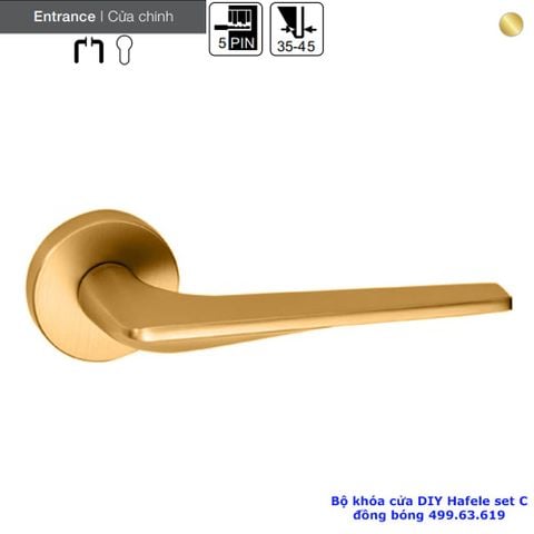 BỘ KHÓA CỬA DIY HAFELE SET C 499.63.619