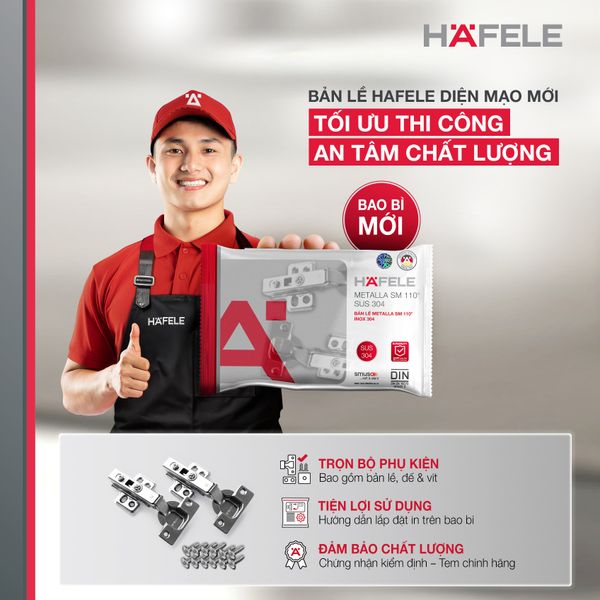 BẢN LỀ DIY INOX HAFELE LỌT 315.07.115