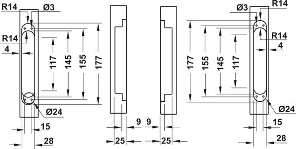 BẢN LỀ ÂM ĐEN HAFELE 927.03.023