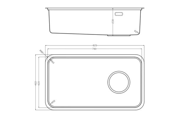 Chậu âm Nobinox NOVA A284B Tặng vòi dây rút Nobinox IVY NX202