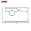 Chậu rửa bát âm inox Konox Dekor 8250TS