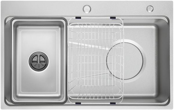 Chậu rửa 1 hố Inox 304 chống xước GrandX GX7650SV Volcano