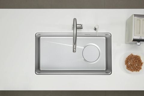 Chậu rửa 1 hố lắp âm Inox 304 chống xước GrandX GX8045LV Volcano