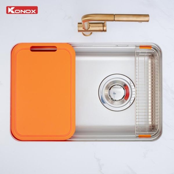 Chậu rửa bát âm 1 hố Konox Tari Smart 7047PP
