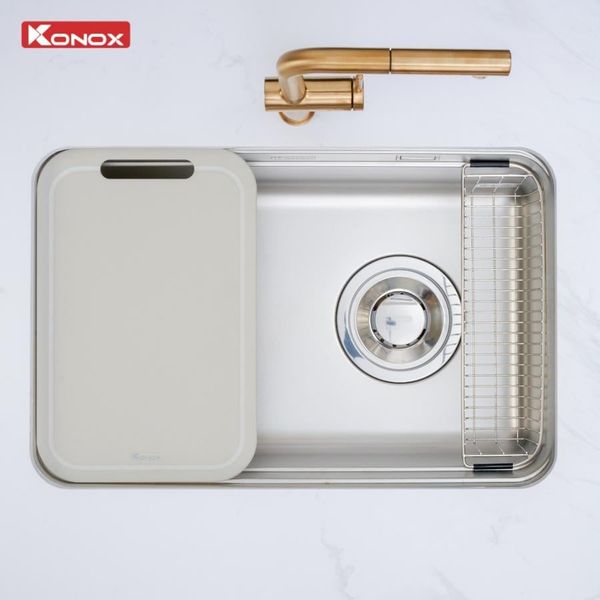 Chậu rửa bát âm 1 hố Konox Tari Smart 7047PP