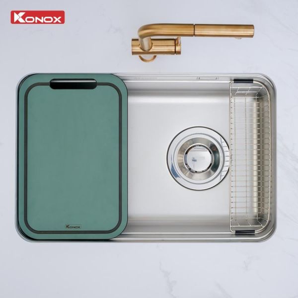 Chậu rửa bát âm 1 hố Konox Tari Smart 7047PP