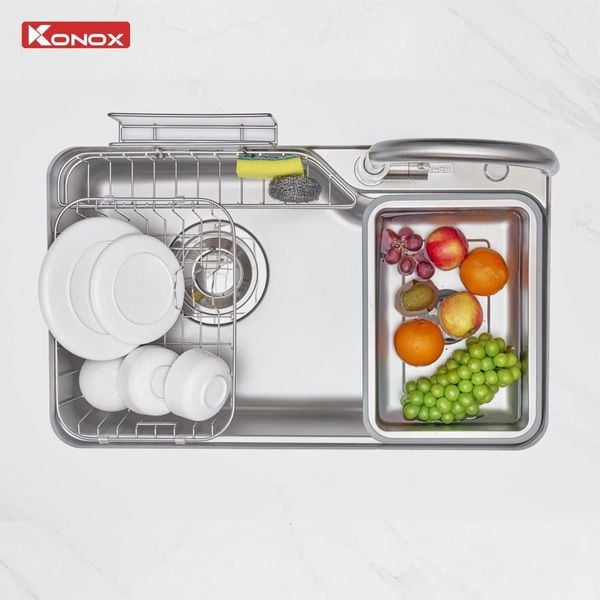 Chậu rửa bát bề mặt mịn Konox Tari 8050SM