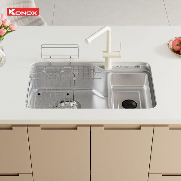 Chậu rửa 1 hố lắp âm Konox Tari Smart 8050