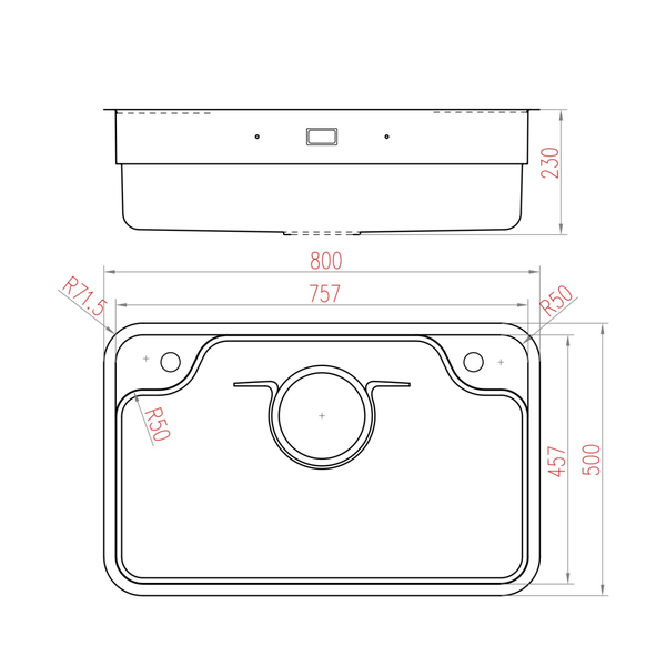 Chậu rửa bát âm NOBINOX ARVO B180