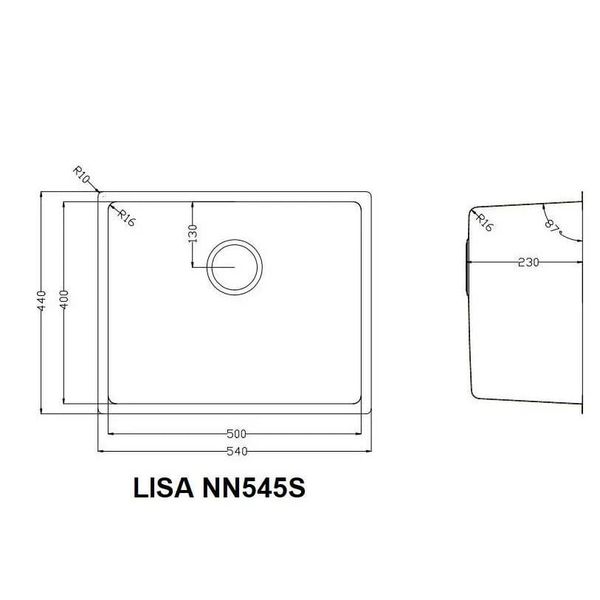 Chậu âm Nobinox LISA NN545S