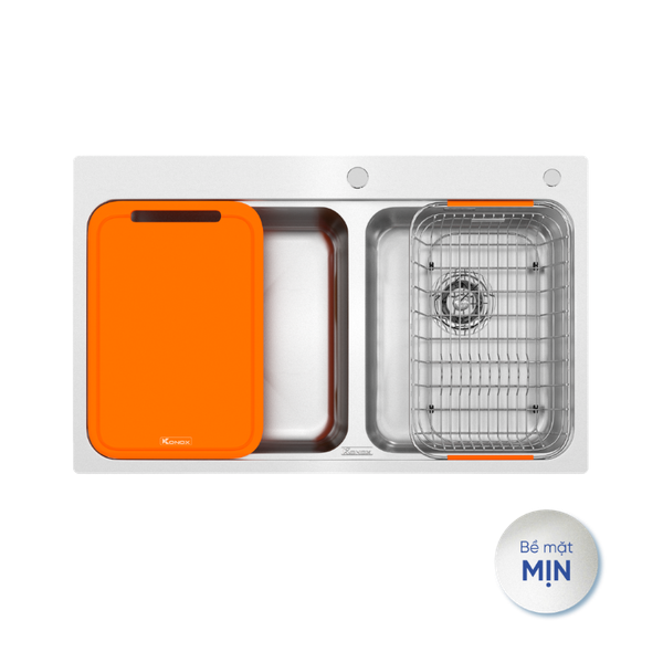 Chậu rửa bát 2 hố Konox R50 Tari 8251TD