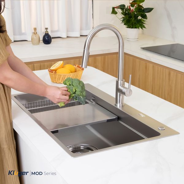 Chậu rửa bát Kluger KF8850FS Plus  (Tặng vòi Kluger KLF00030S)