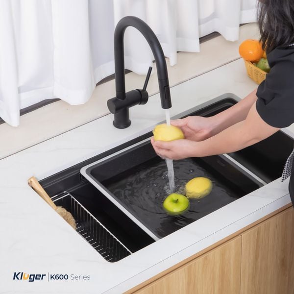 Chậu rửa bát Kluger KG7644FB Plus (Tặng vòi Kluger KLF00030S)