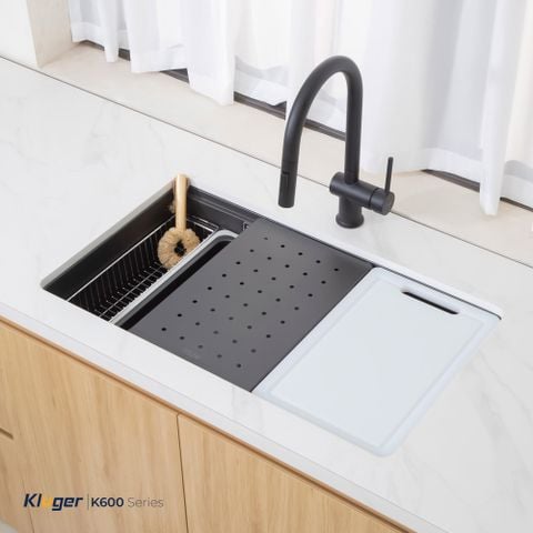 Chậu rửa bát Kluger KG7644FB Plus (Tặng vòi Kluger KLF00030S)