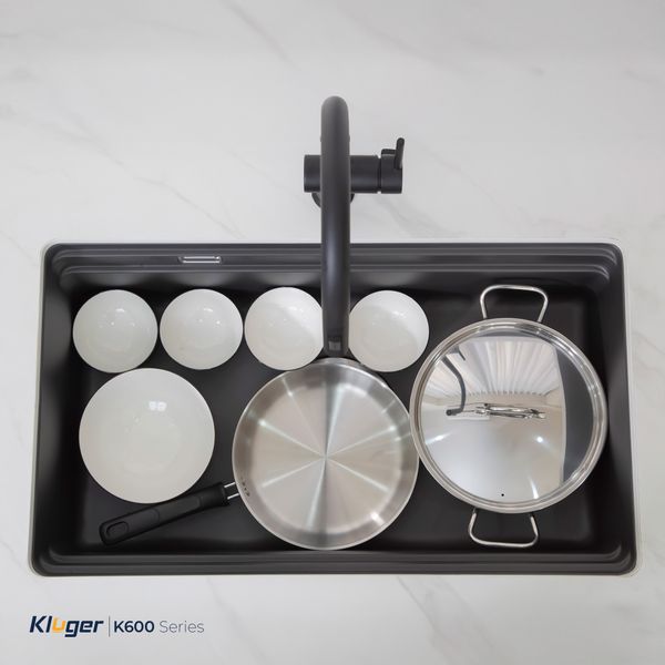 Chậu rửa bát Kluger KG7644FB Plus (Tặng vòi Kluger KLF00030S)