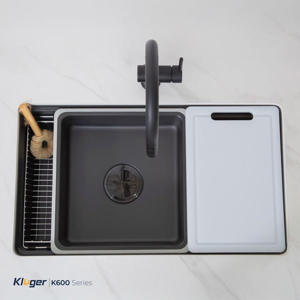 Chậu rửa bát Kluger KG7644FB Plus (Tặng vòi Kluger KLF00030S)