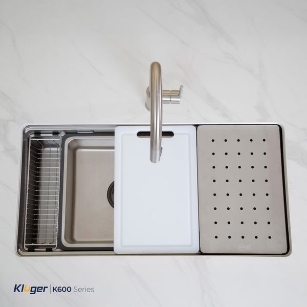 Chậu rửa bát Kluger KG8644FS Plus (Tặng vòi rửa Kluger KLF00030S)