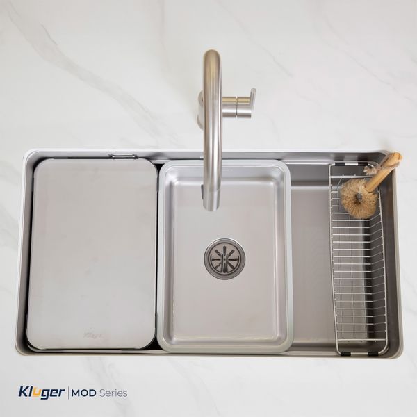 Chậu rửa bát Kluger KU7844FS Plus (Tặng vòi Kluger KLF00030S)