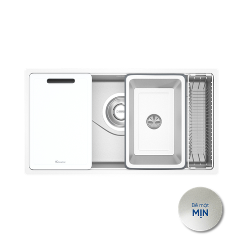 Chậu rửa âm Konox Tari 8748SM + VÒI BẤT KỲ TẶNG BỘ DAO 5 MÓN