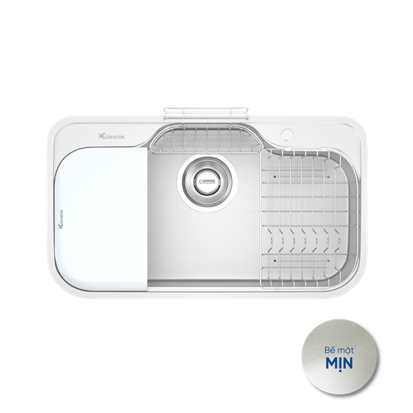 Chậu rửa bát Konox Tari 9051SM + VÒI RỬA BẤT KỲ Tặng bộ dao nhà bếp 7 món cao cấp Gouter