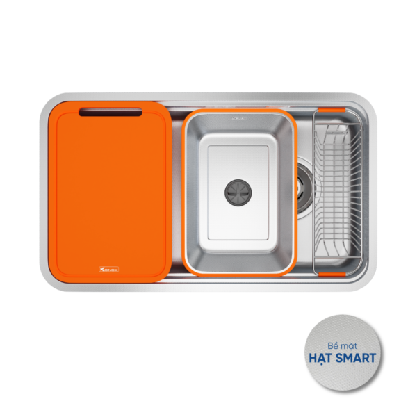 Chậu rửa bát âm Konox Tari Smart 8047 Tặng bộ dao 7 món Gouter