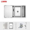 Chậu rửa bát chống xước Konox Dekor 8044SU tặng Vòi rửa Reno Smart