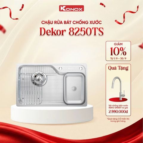 Chậu rửa bát âm inox Konox Dekor 8250TS