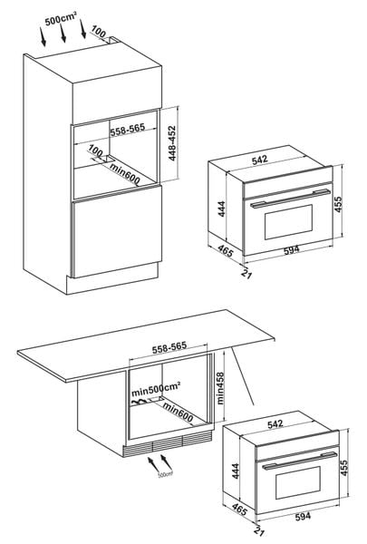 Lò nướng kết hợp vi sóng HAFELE HC-MWO381B 495.10.044