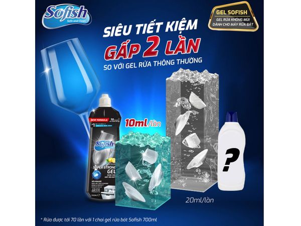 Gel rửa bát Sofish 700ml