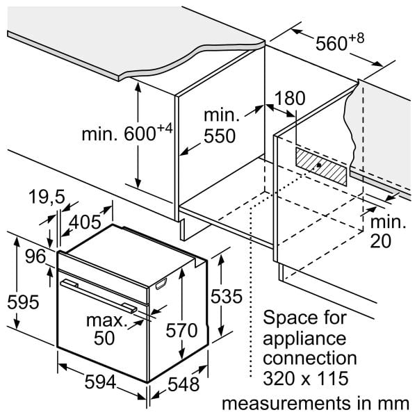 Lò Nướng Âm Tủ Bosch HBG7784B1 Series 8