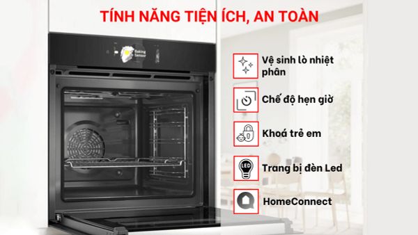 Lò Nướng Âm Tủ Bosch HBG7784B1 Series 8