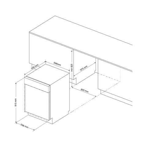 Máy rửa chén âm tủ Malloca MDW147713AD