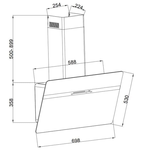 Máy hút mùi áp tường GrandX GX H70S86B