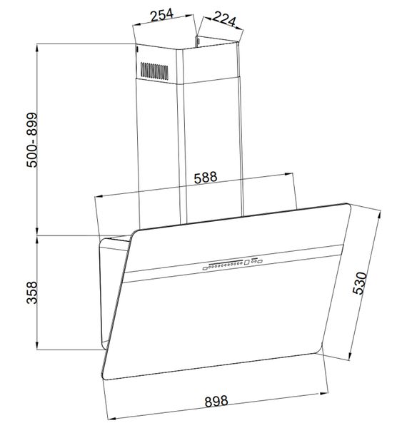 Hút mùi áp tường GrandX GX H90S86B