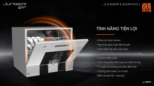 Máy rửa bát độc lập Junger Leopard DWJ-060