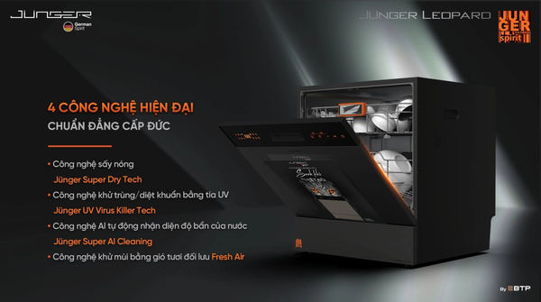 Máy Rửa Bát Junger Leopard DWJ-136-VG