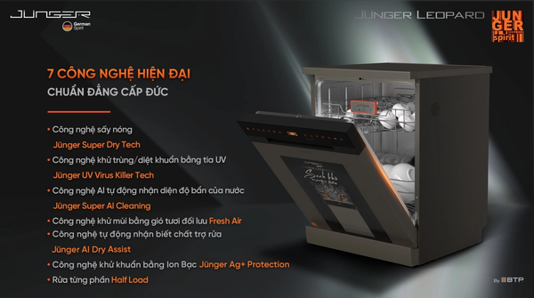 Máy Rửa Bát Junger Leopard DWJ-163-MS